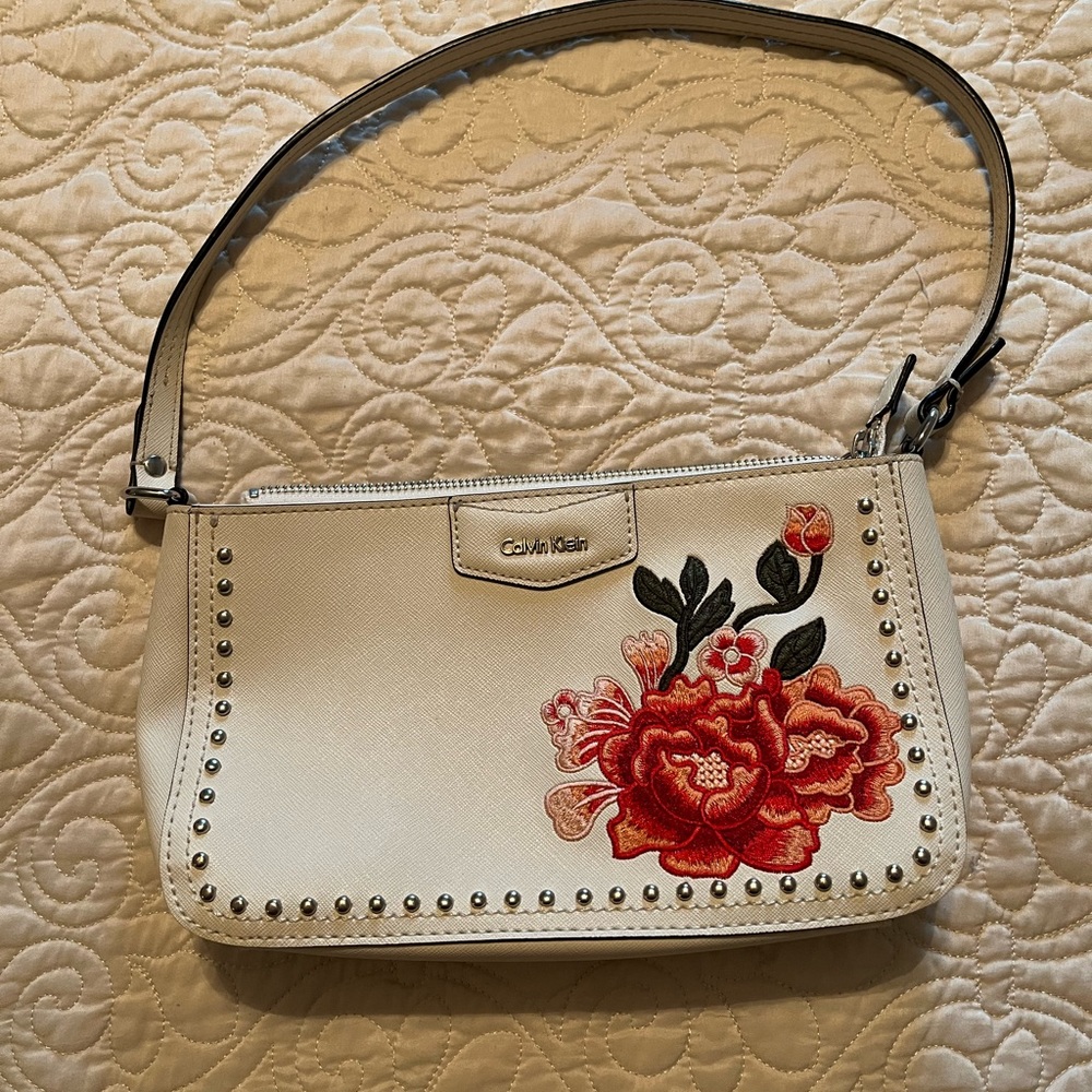 Calvin Klein Embroidered Shoulder Bag - Picture 7 of 9